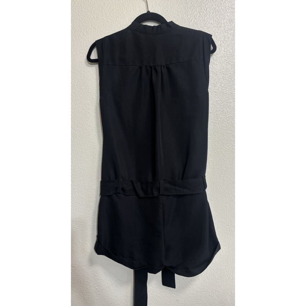 Guess Women’s Sz 28 Romper Shorts Black Button Up Nautical Indie Goth Resortwear - Picture 2 of 9